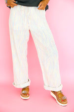 Hall Pass Rainbow Striped Pants