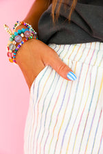 Hall Pass Rainbow Striped Pants