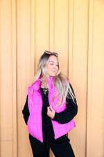 Fun In Fuchsia Puffer Vest