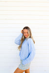 Cozy On Up Sweater Cardigan-Lt Blue