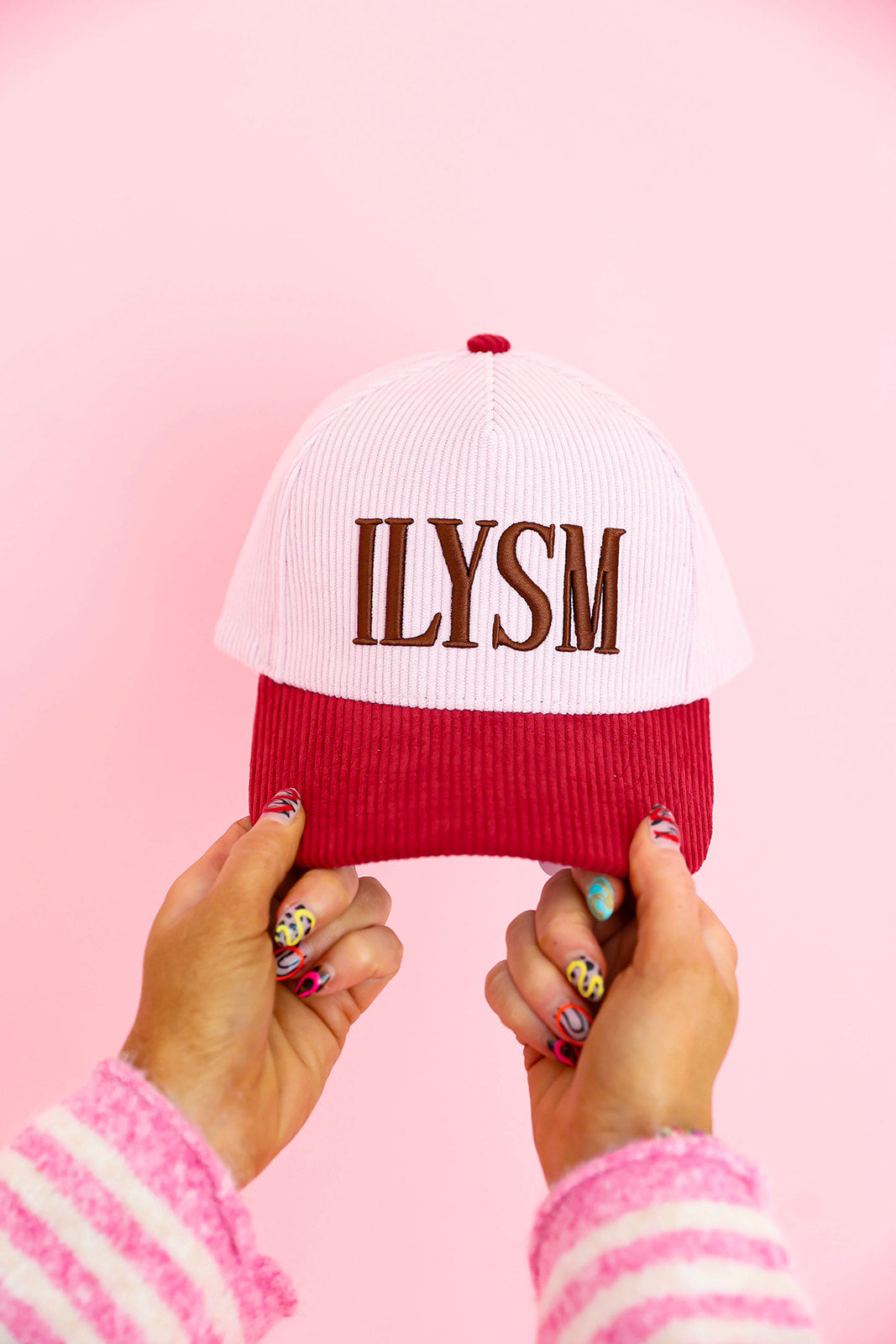 ILYSM Corduroy Embroidered Hat