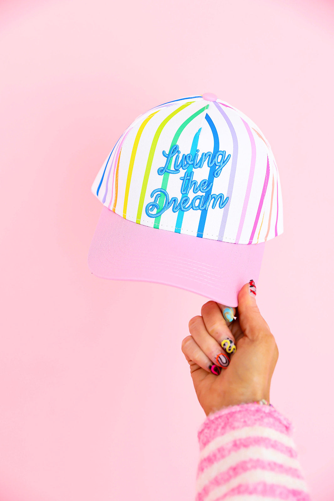 Living The Dream Multi Striped Hat