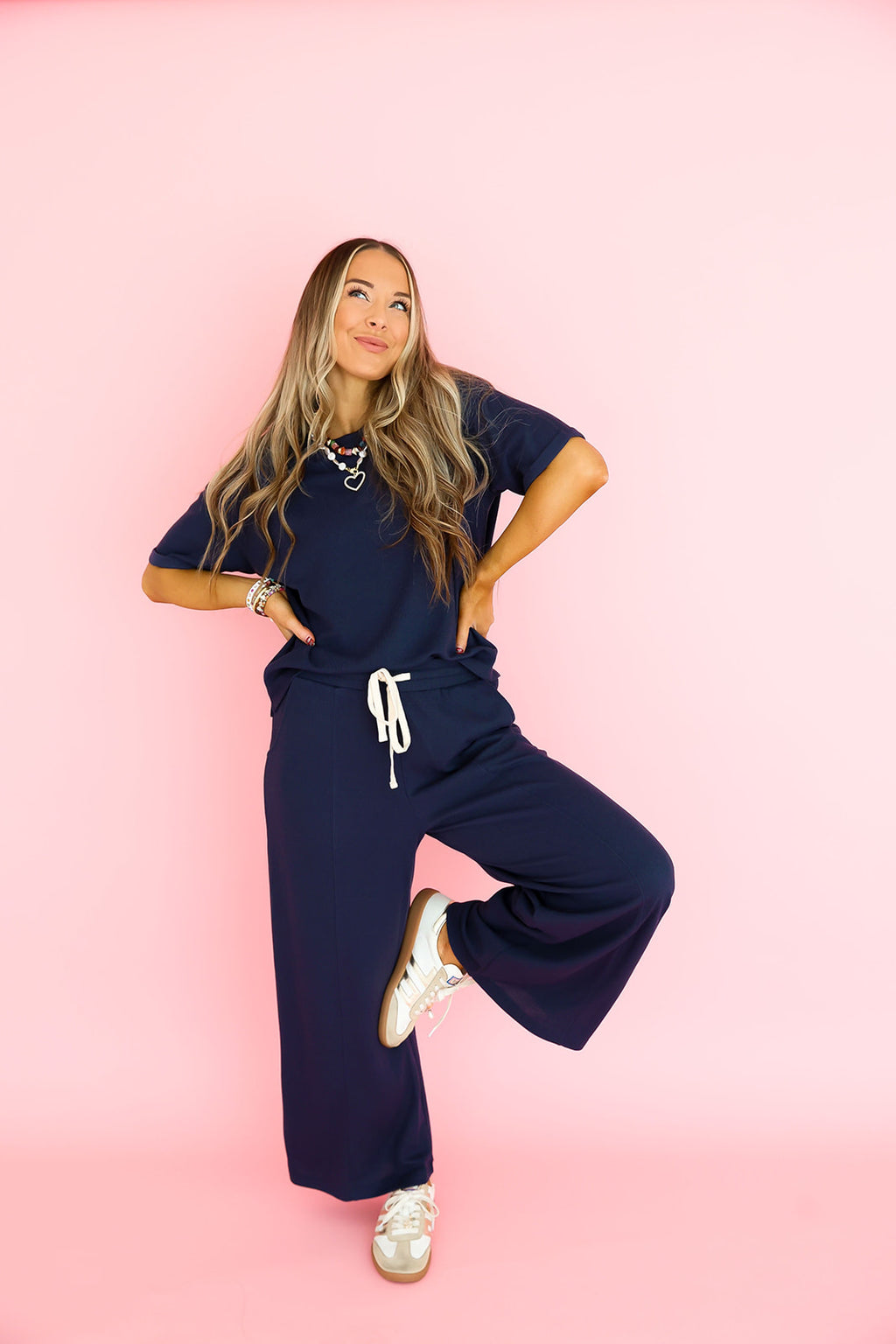 Fireside Knit Set- Navy