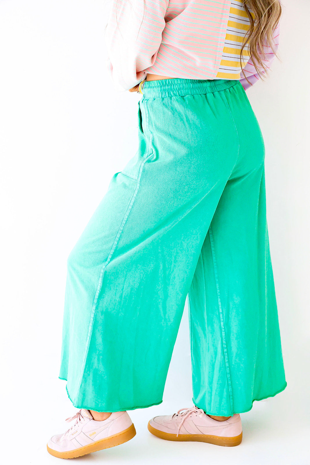 Color Crush Wide Leg Pant – Evergreen