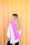 Lazy Days Colorblock Crewneck-Pink