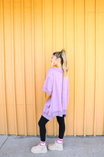 Fall Favorite Oversized Sweatshirt Top-Lavender