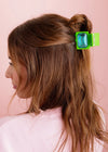 Green/Blue Small Claw Hair Clip