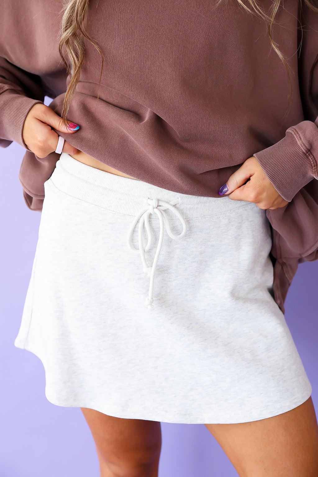All Day Agenda Skort- Heather Grey