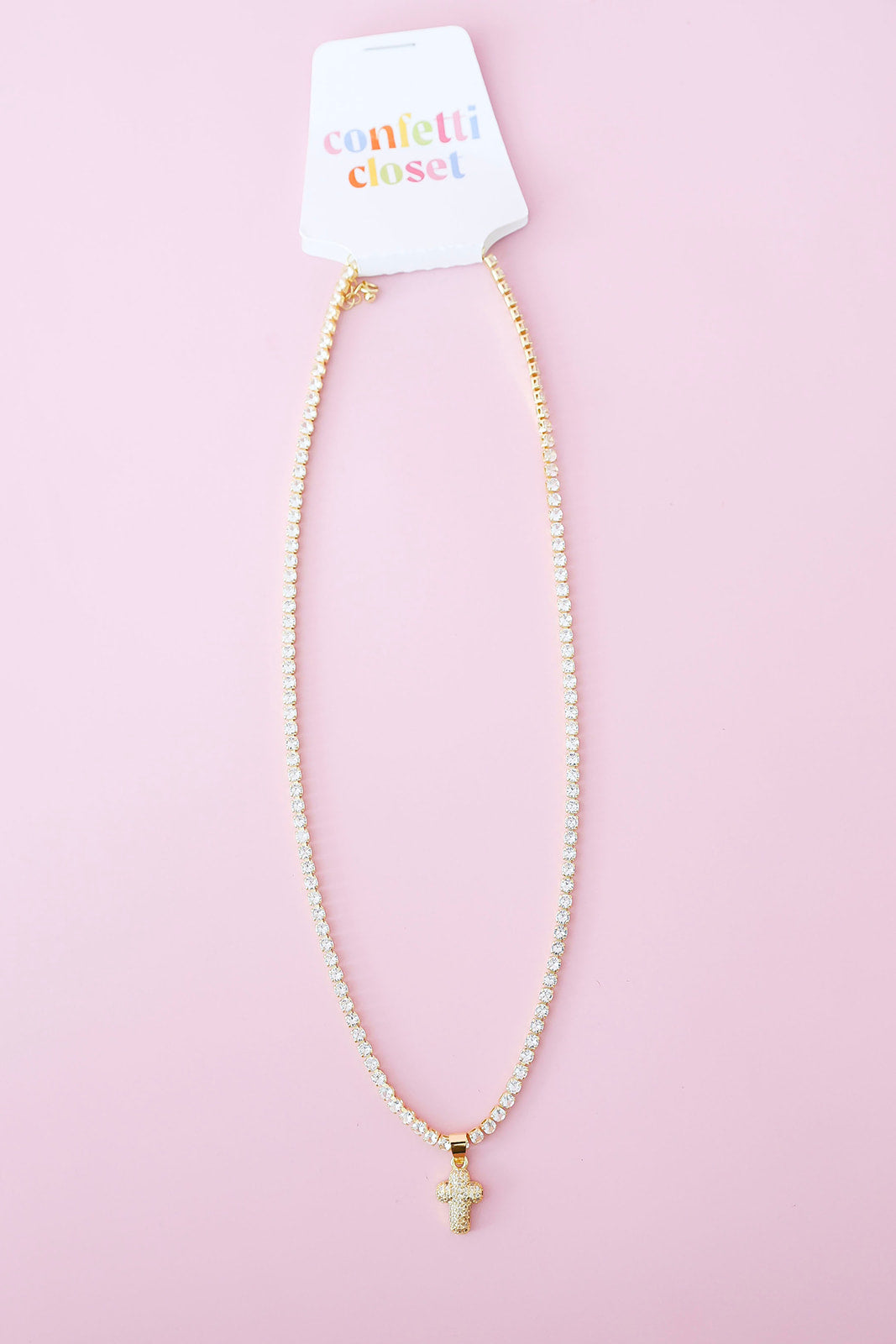 All That Glitters Cross Necklace