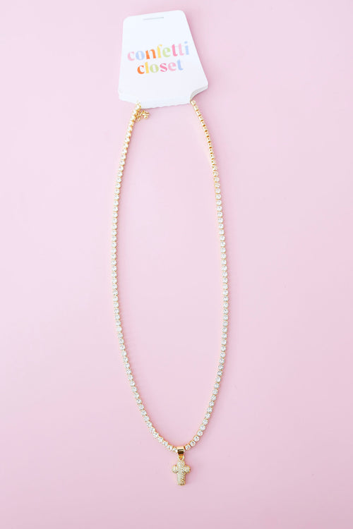 All That Glitters Cross Necklace