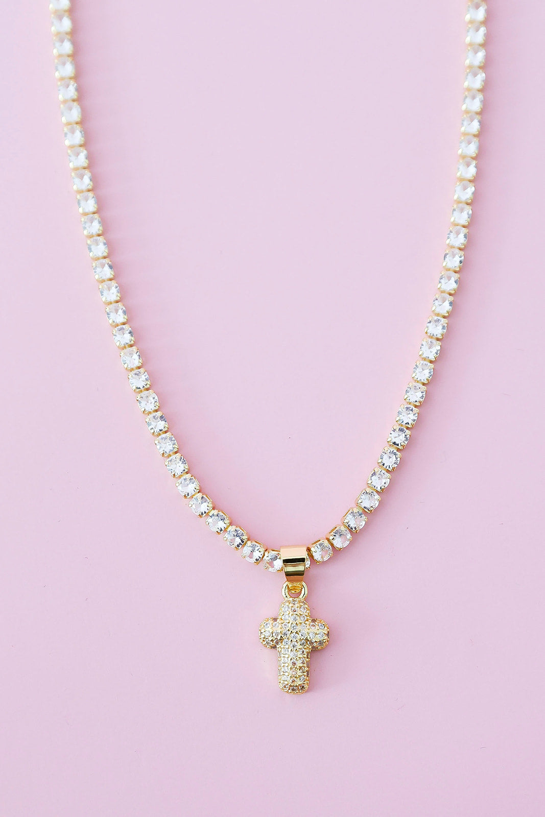 All That Glitters Cross Necklace