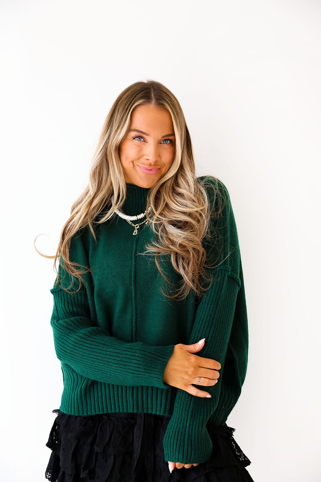 Alpine Air Mock Neck – Forest