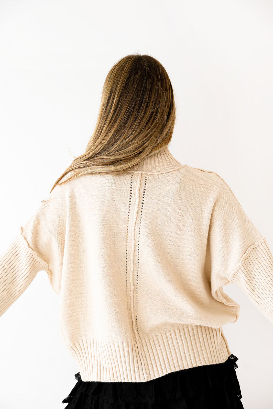 Alpine Air Mock Neck – Oatmeal