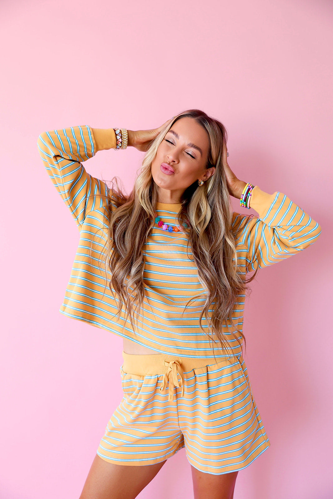 Always Something Fun Stripe Set – Mustard/Turquoise