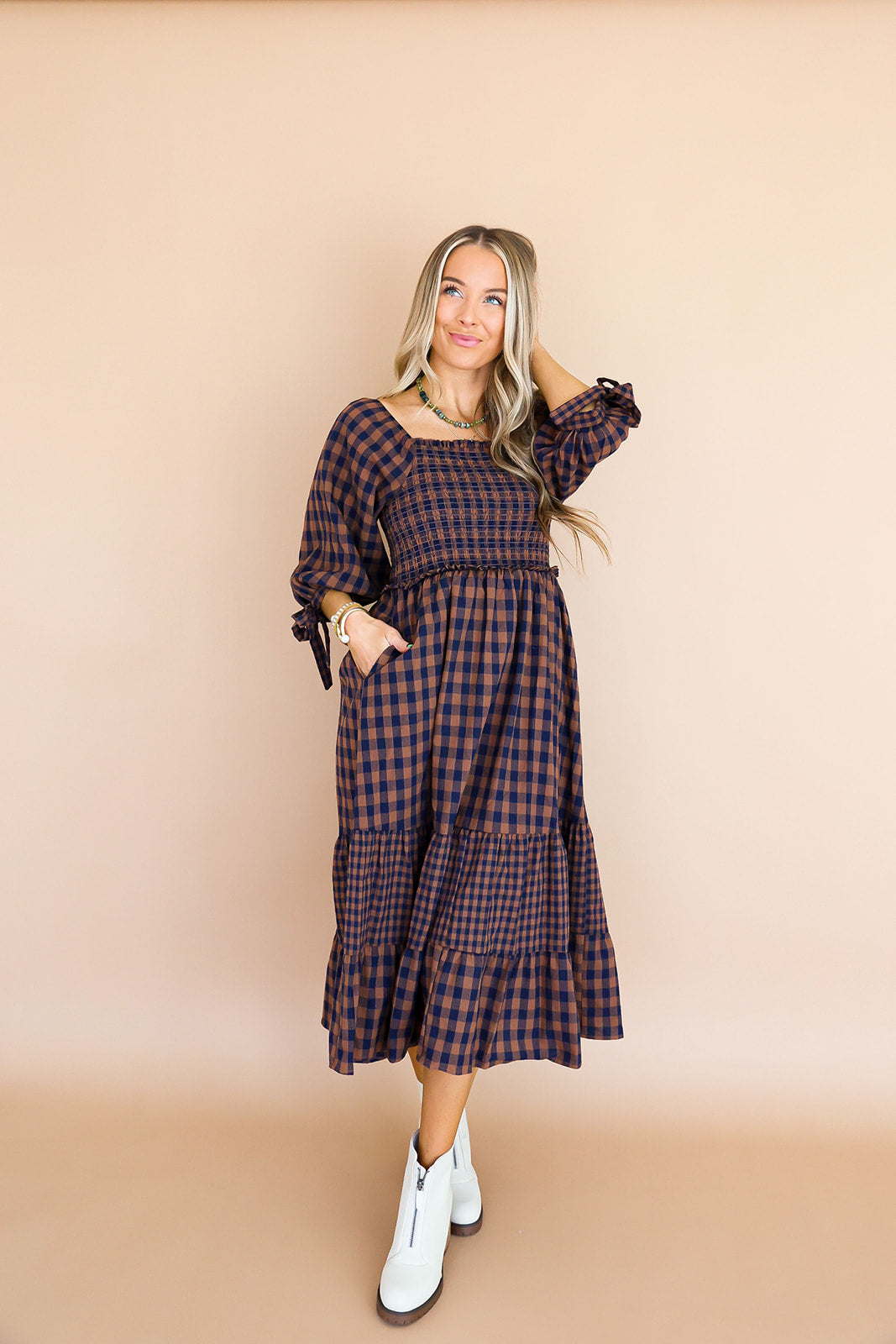 Autumn Stroll Midi Dress