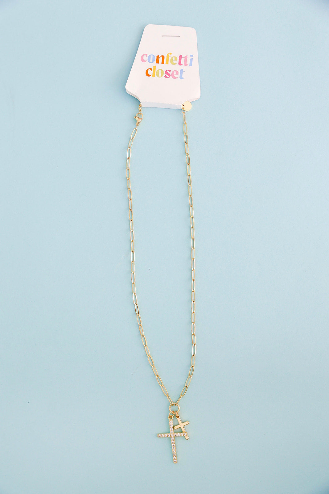 Double Cross Necklace