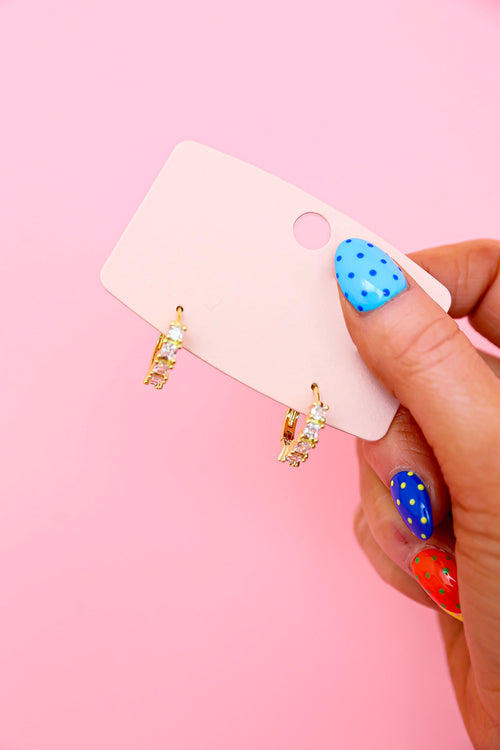 Sparkle Huggie Earrings – Gold