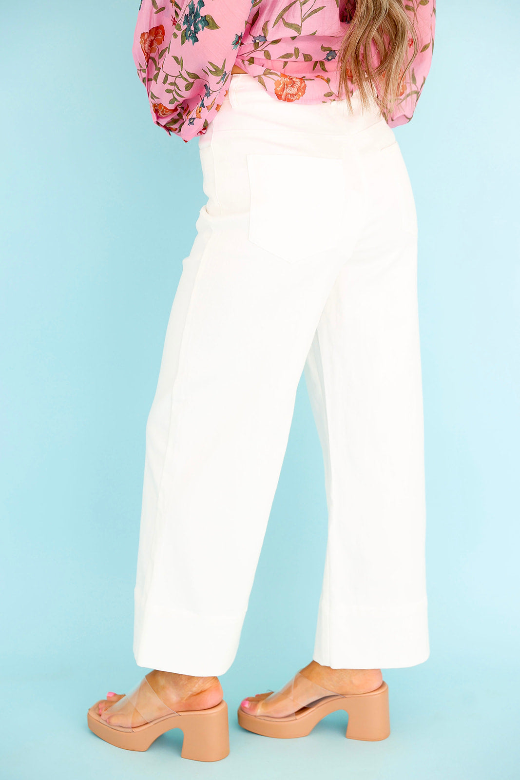 Polished Pleat Pant – White