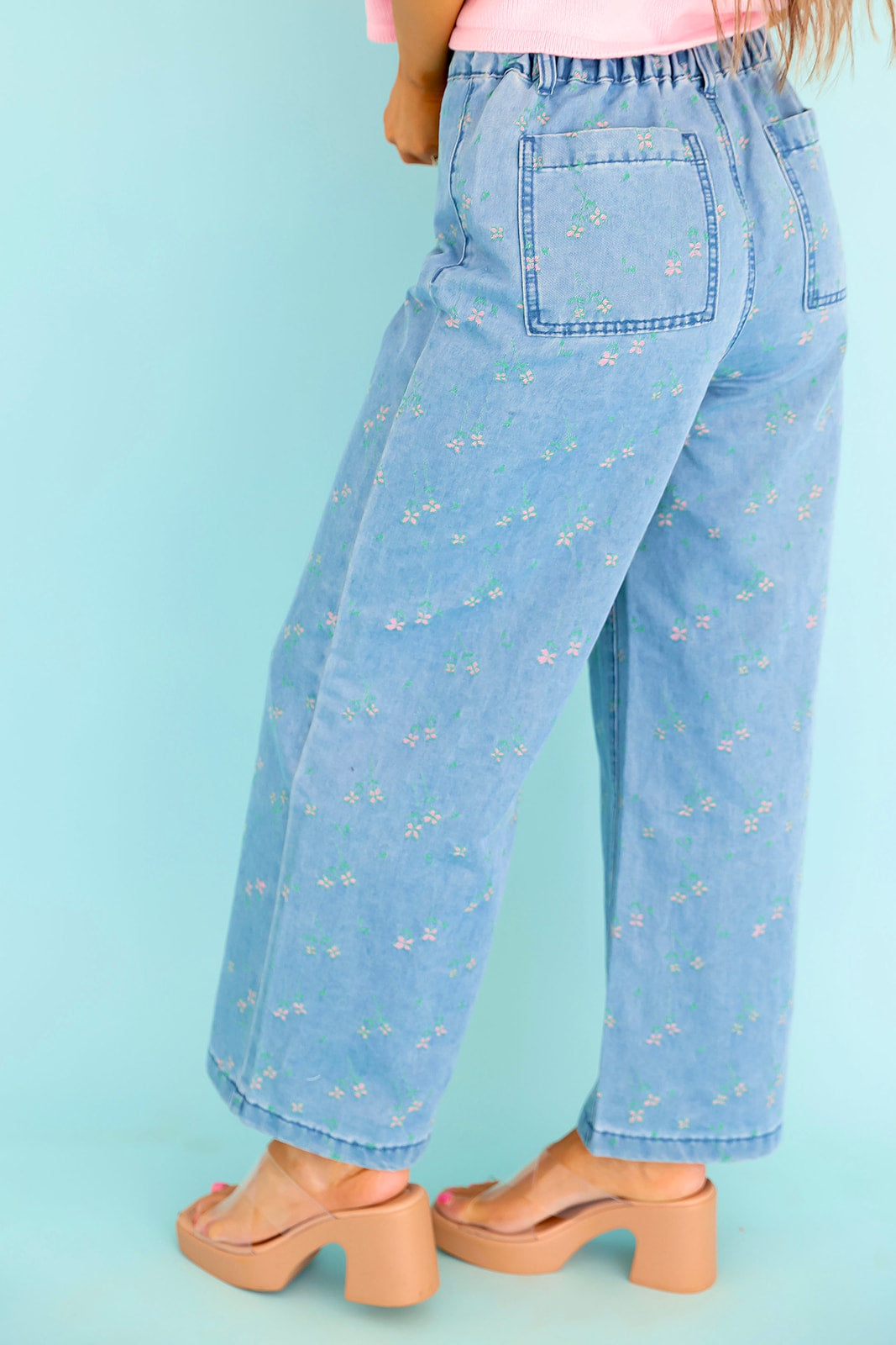 Spring Meadow Embroidered Pants