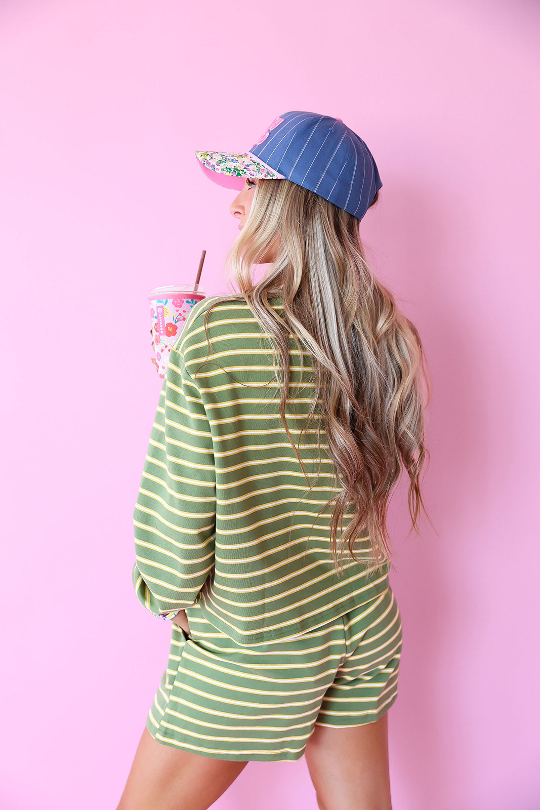 Always Something Fun Stripe Set – Olive/Yellow
