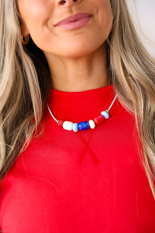 Team Colors Necklace – Red/Blue