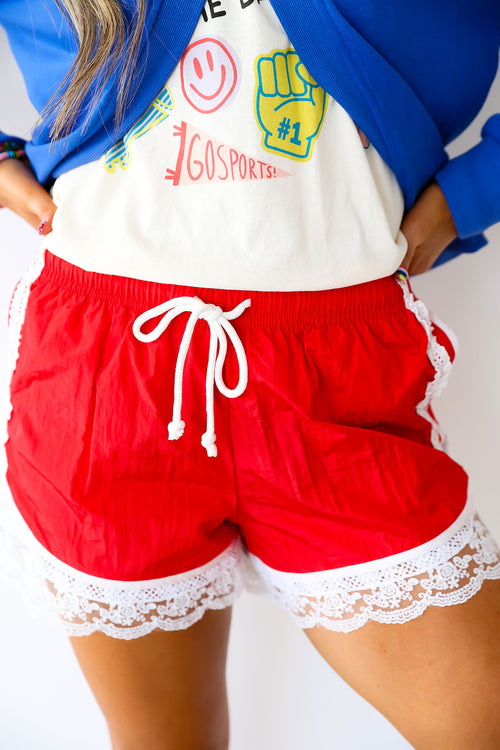 Lace On The Sidelines Shorts