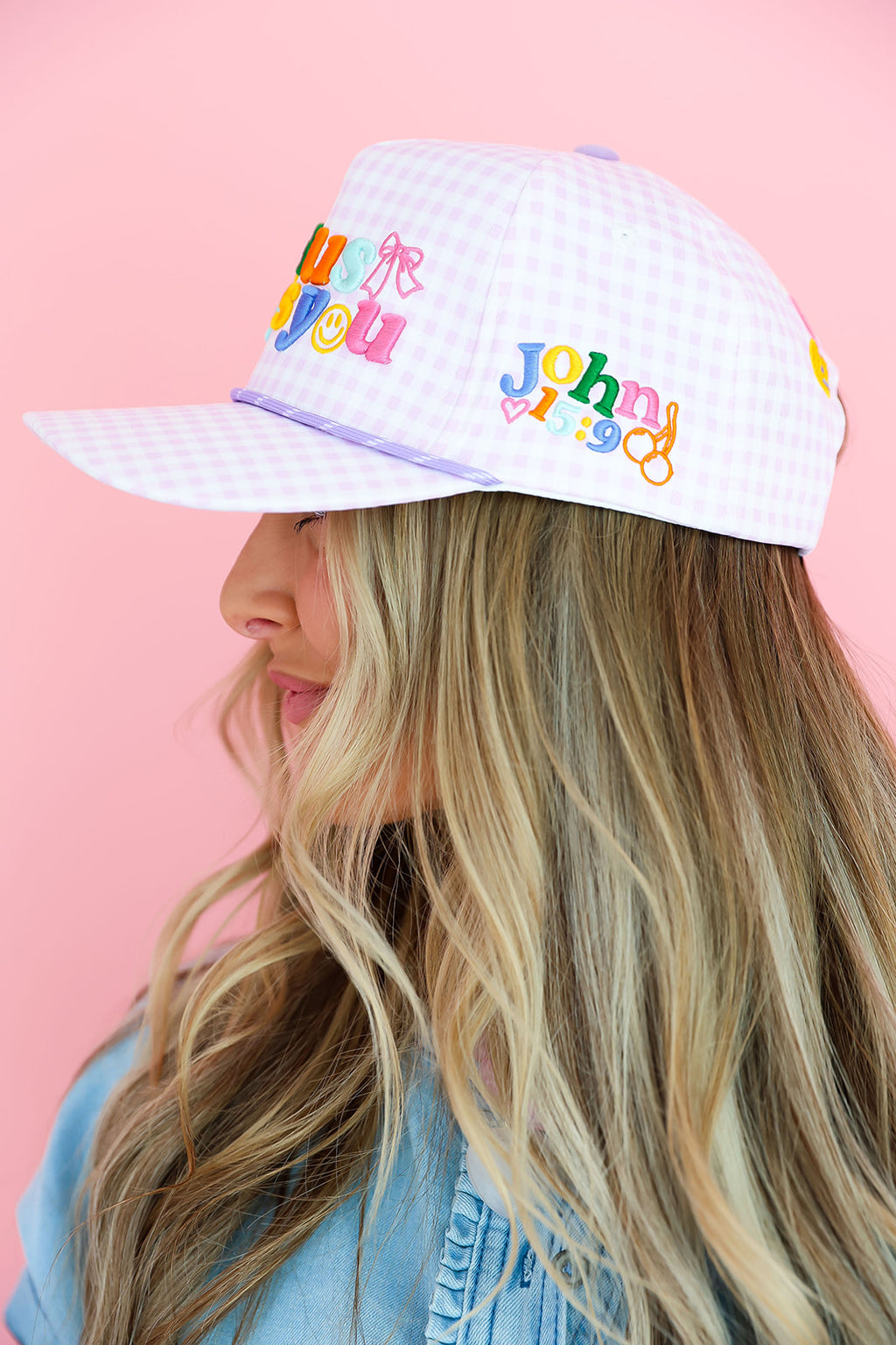 Jesus Loves You Trucker Hat- Purple