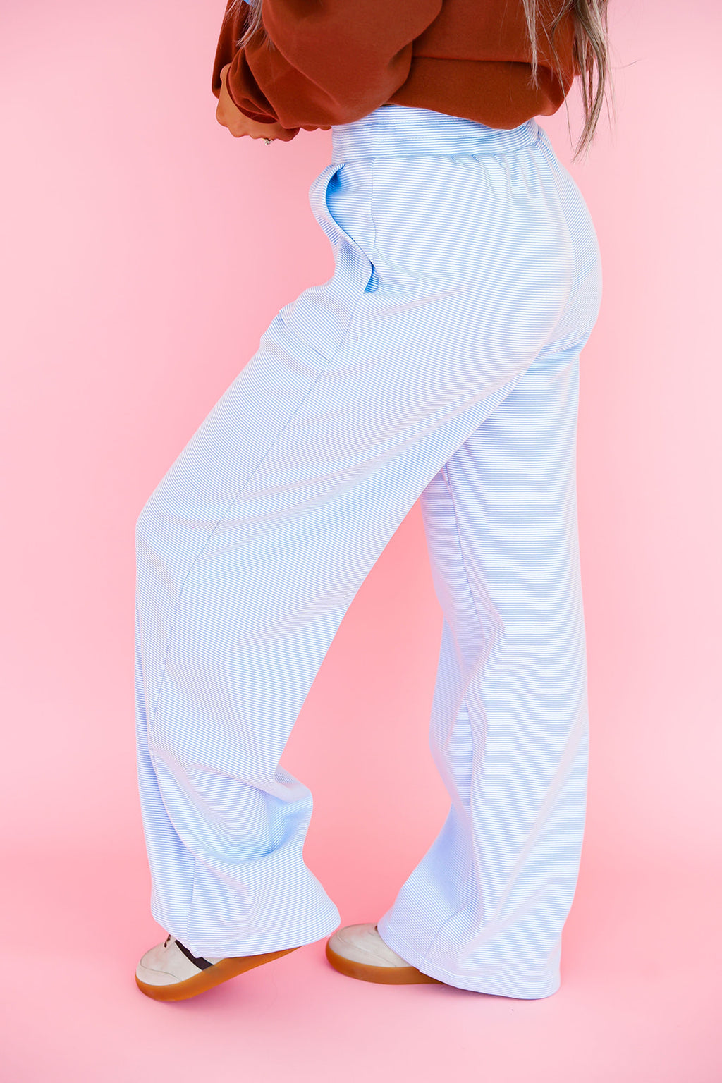 Blue Cloud Striped Pant