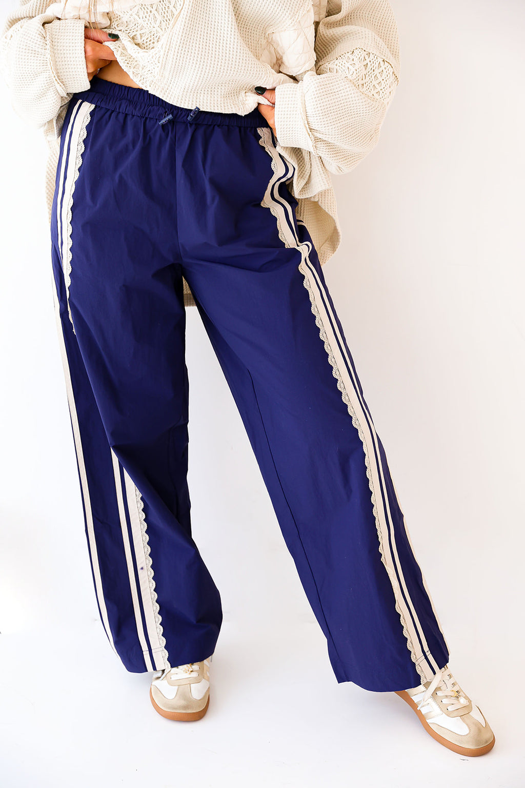 Blue Hour Stripe Pants – Navy