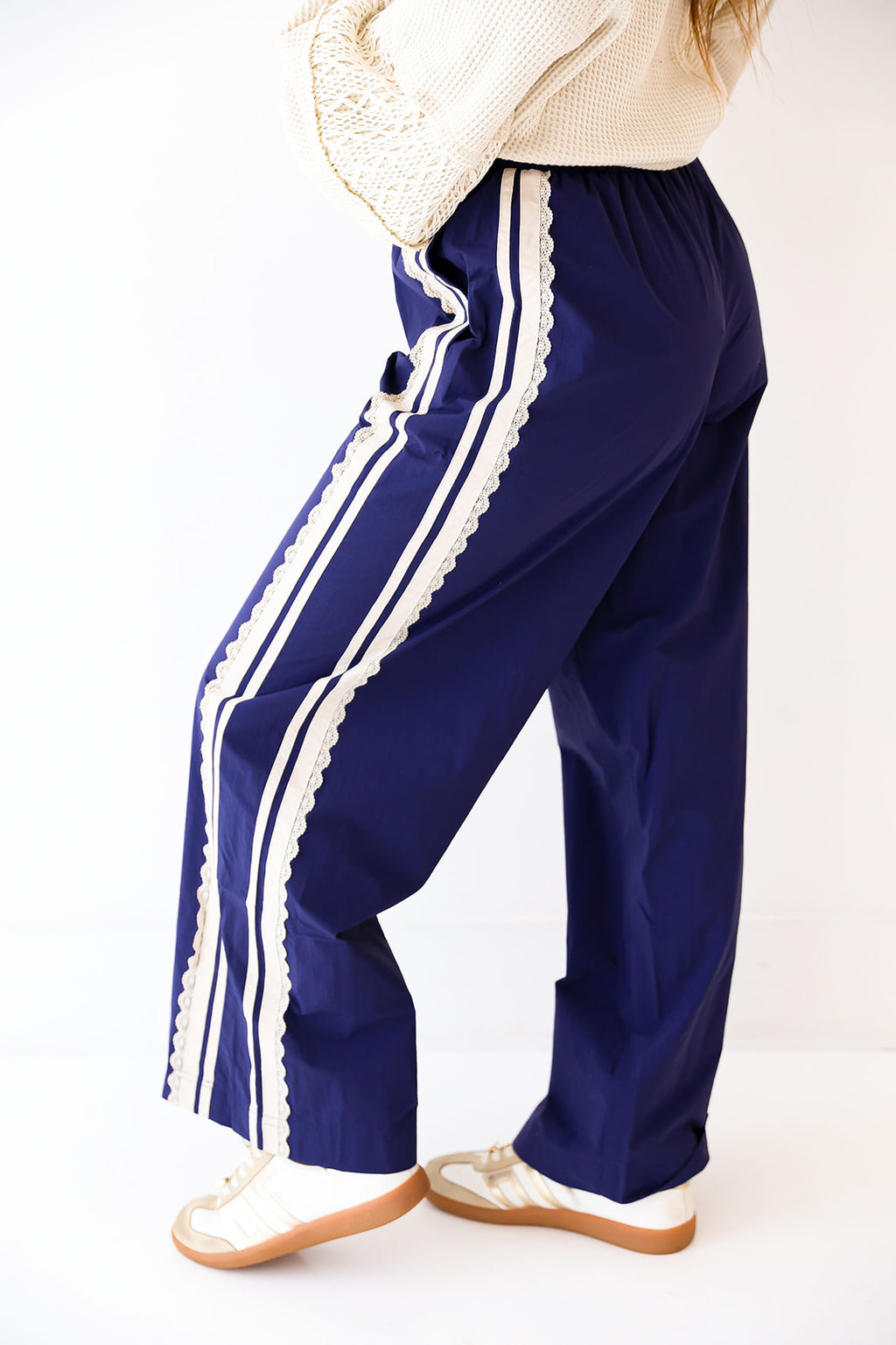 Blue Hour Stripe Pants – Navy