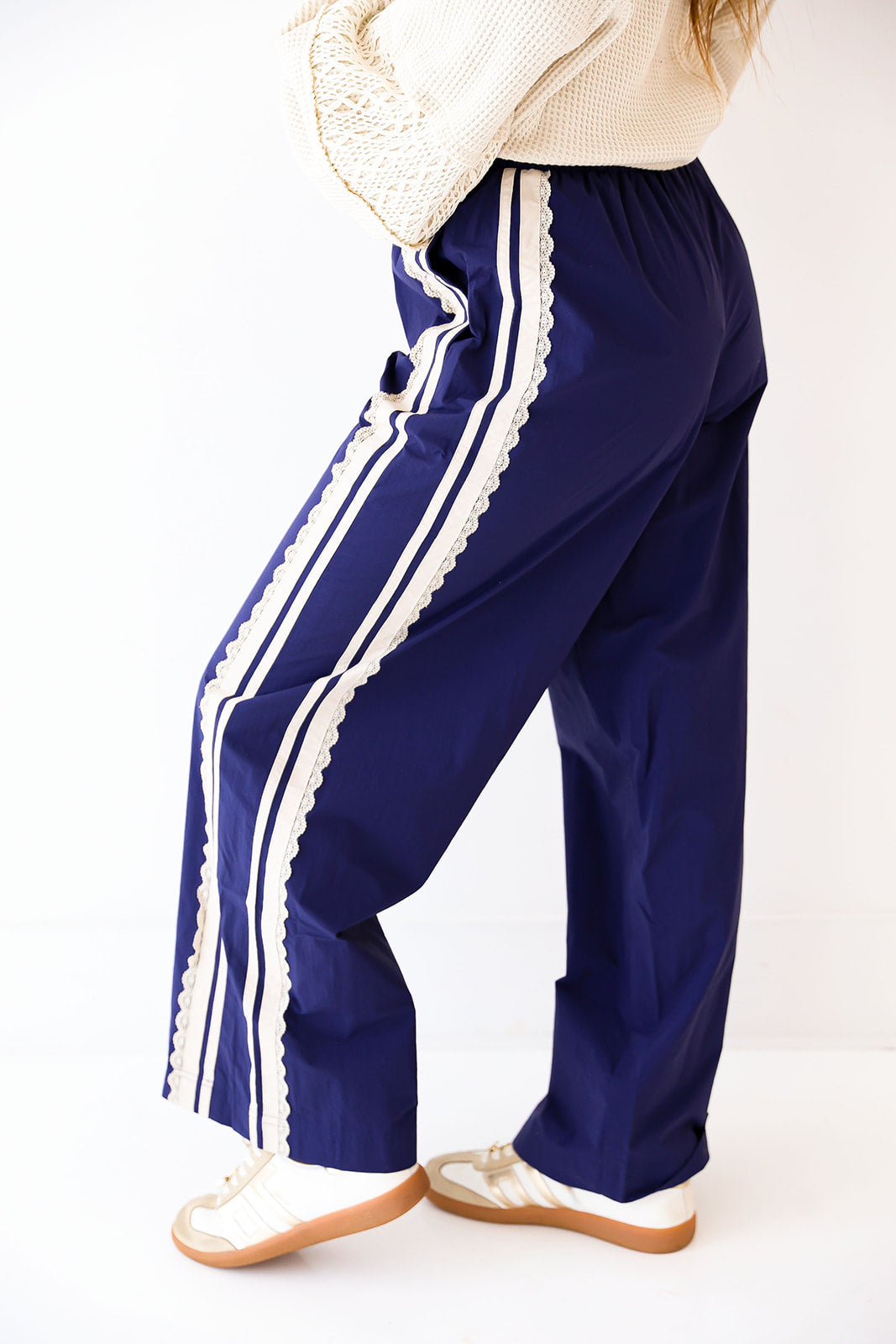 Blue Hour Stripe Pants – Navy