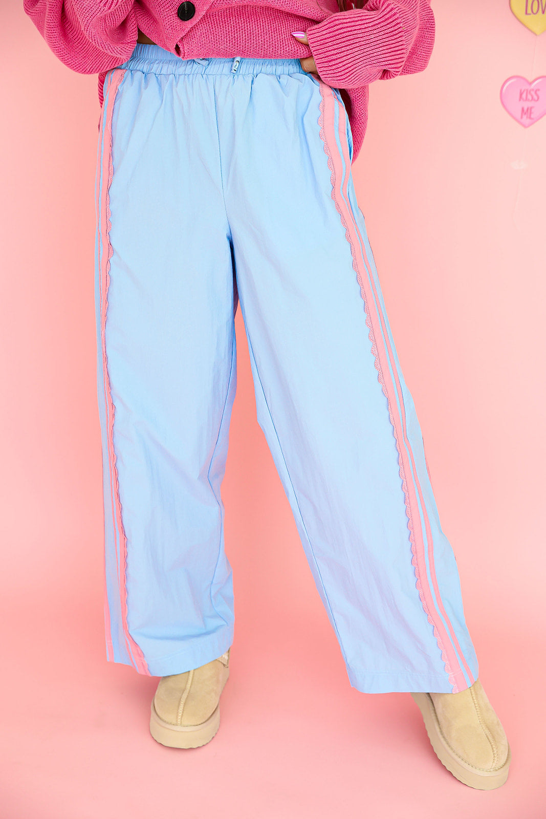 Blue Hour Stripe Pants – Sky Blue/Pink