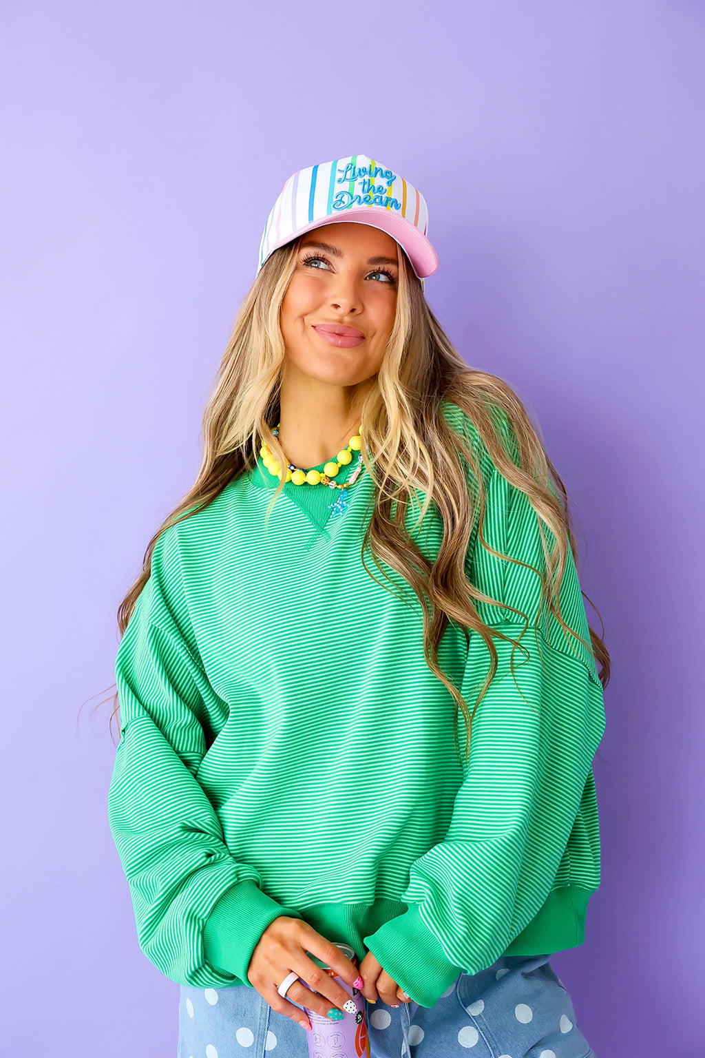 Blue Mood Crew - Lime/Green
