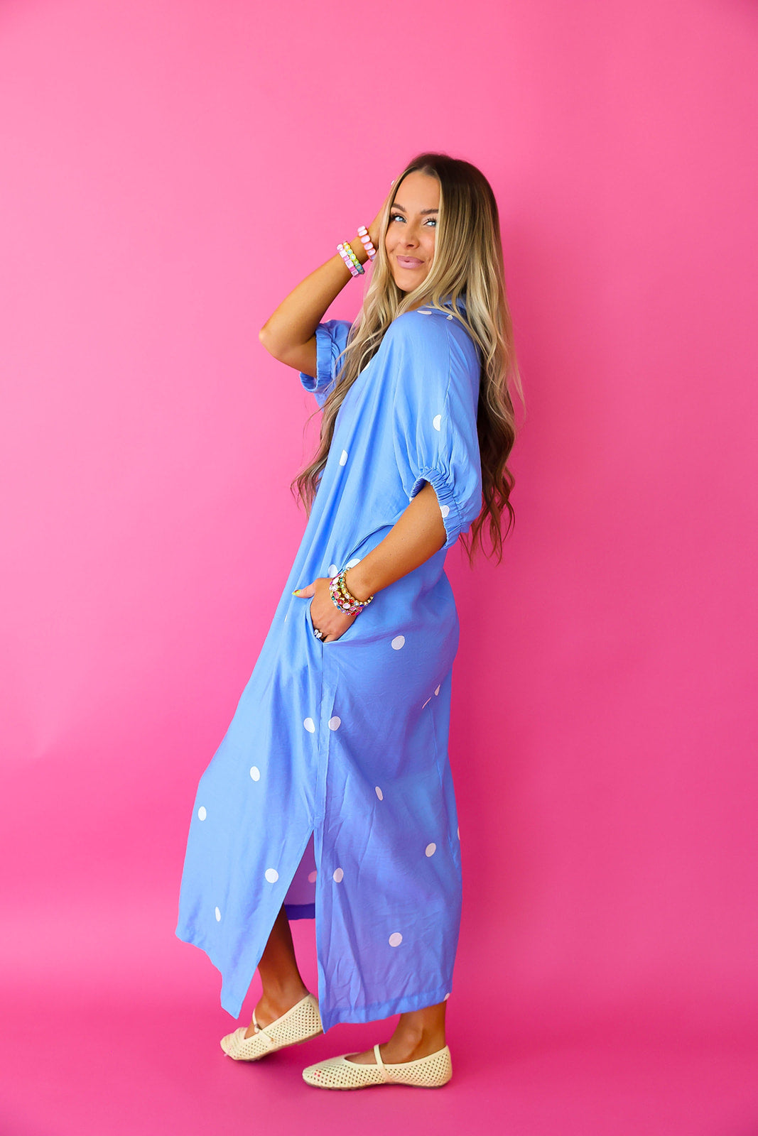 Blue Skies & Polka Dots Dress