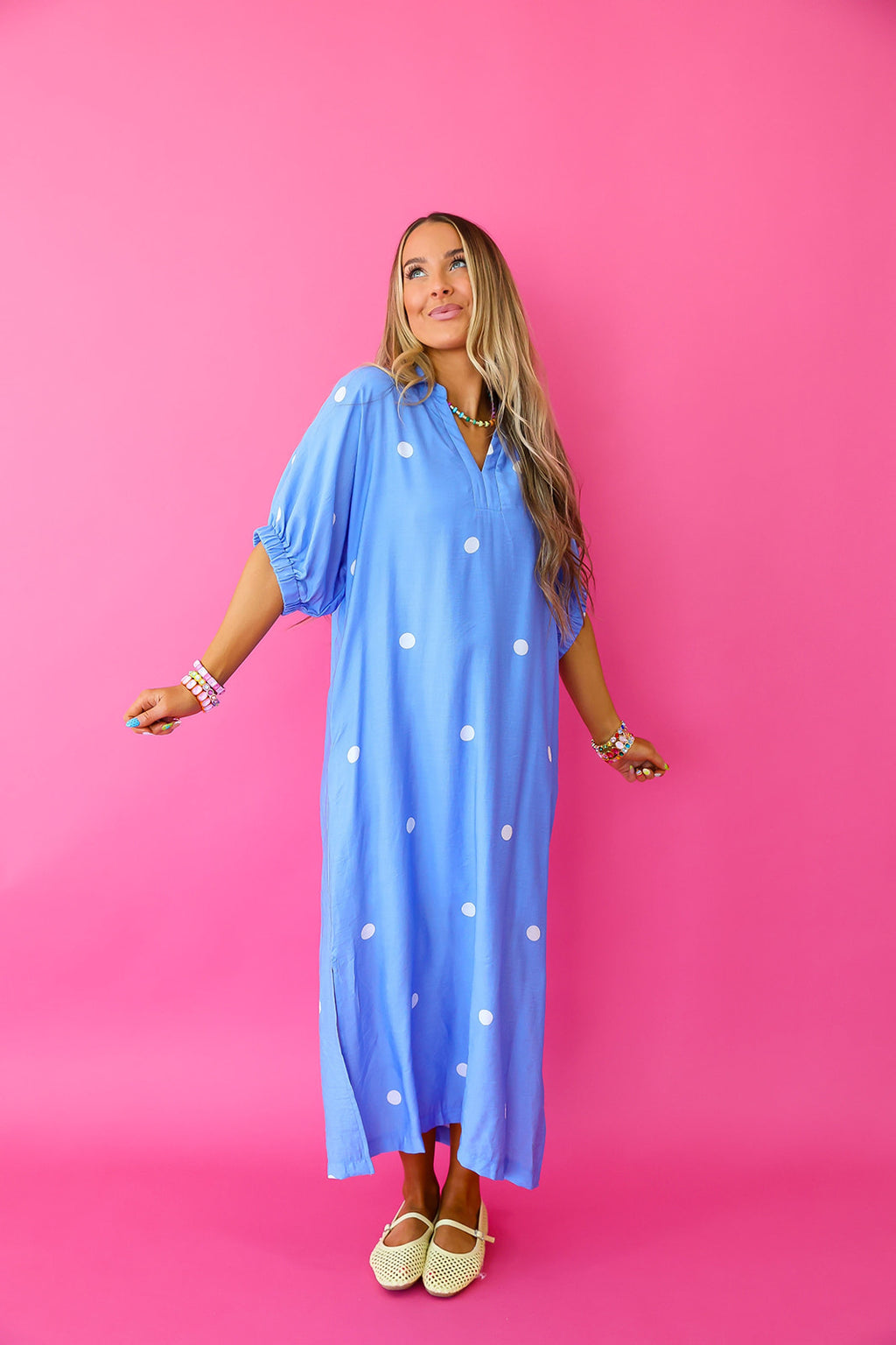 Blue Skies & Polka Dots Dress