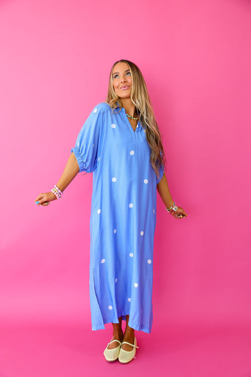 Blue Skies & Polka Dots Dress