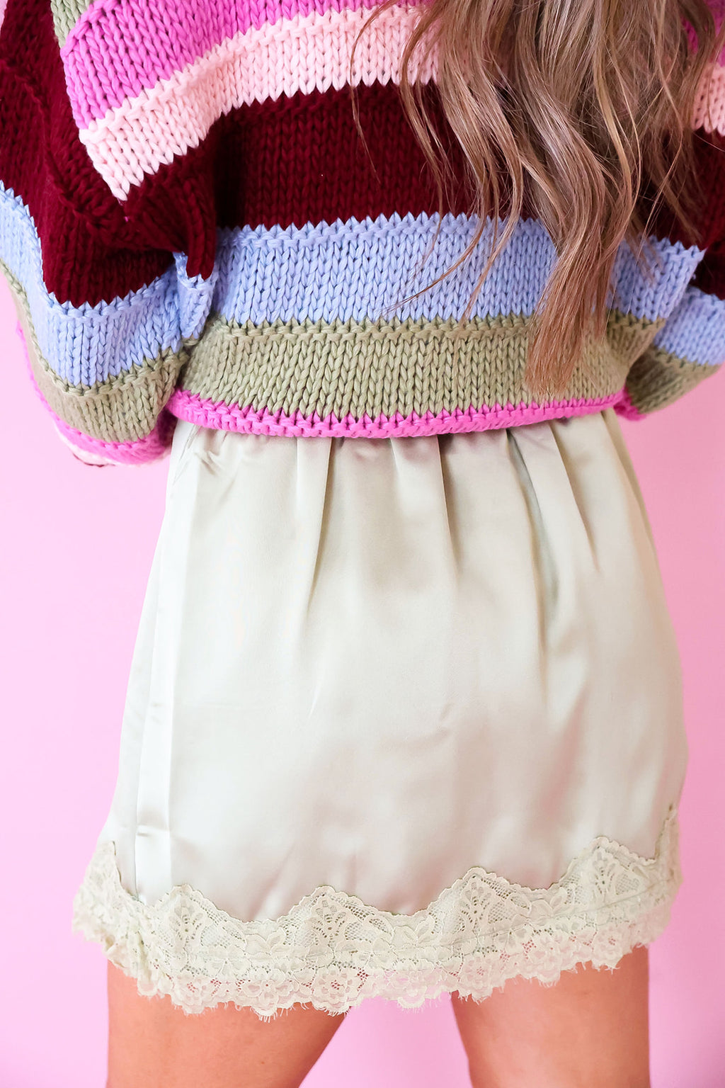 Blushing About You Skort- Matcha