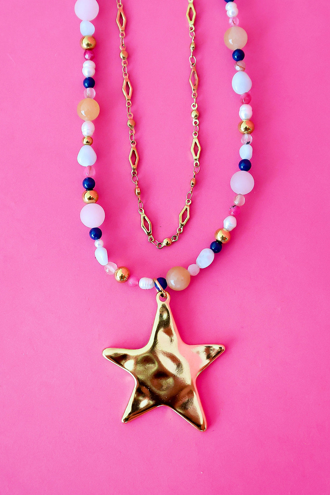 Blushing Star Layered Necklace