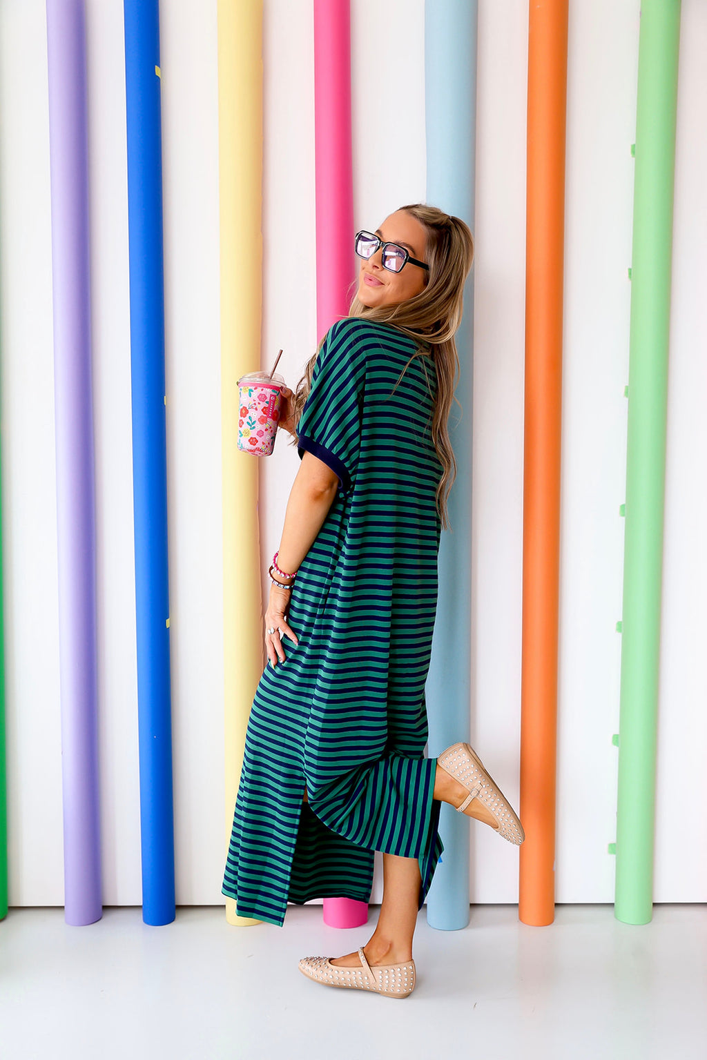 Booked All Day Stripe Dress