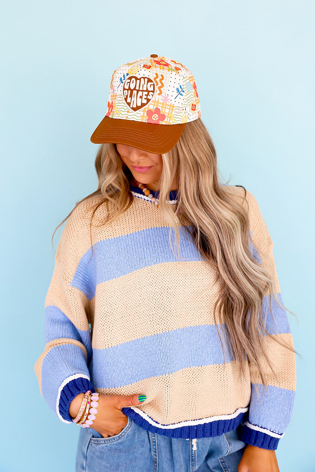 Breezy Blue Stripe Sweater