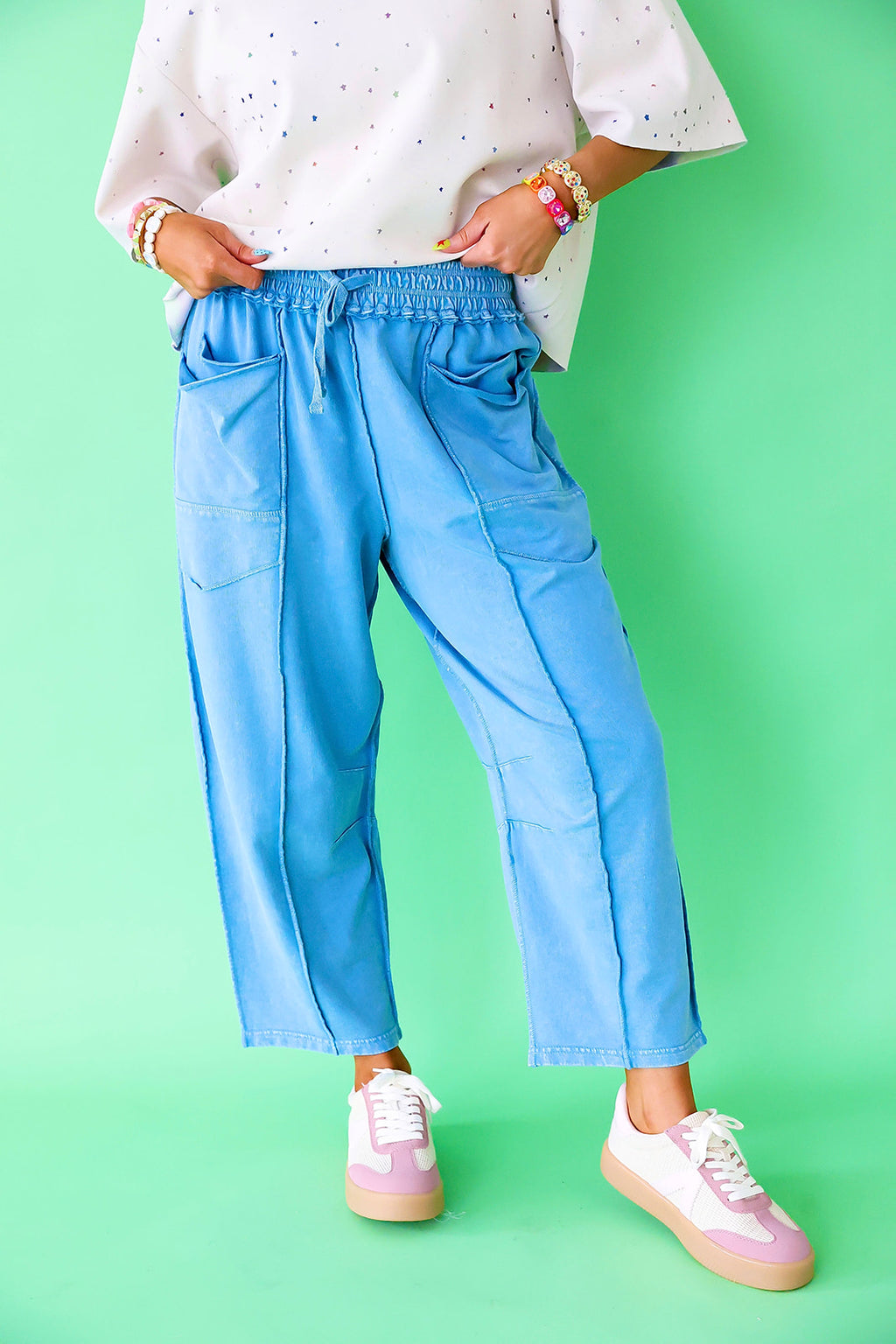 Bright Side Pants- Blue Restock