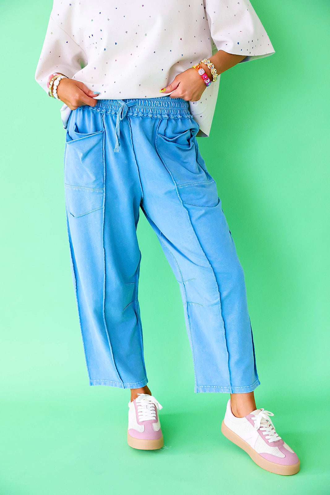 Bright Side Pants- Blue Restock