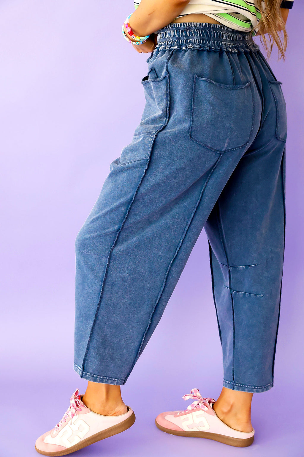 Bright Side Pants- Navy