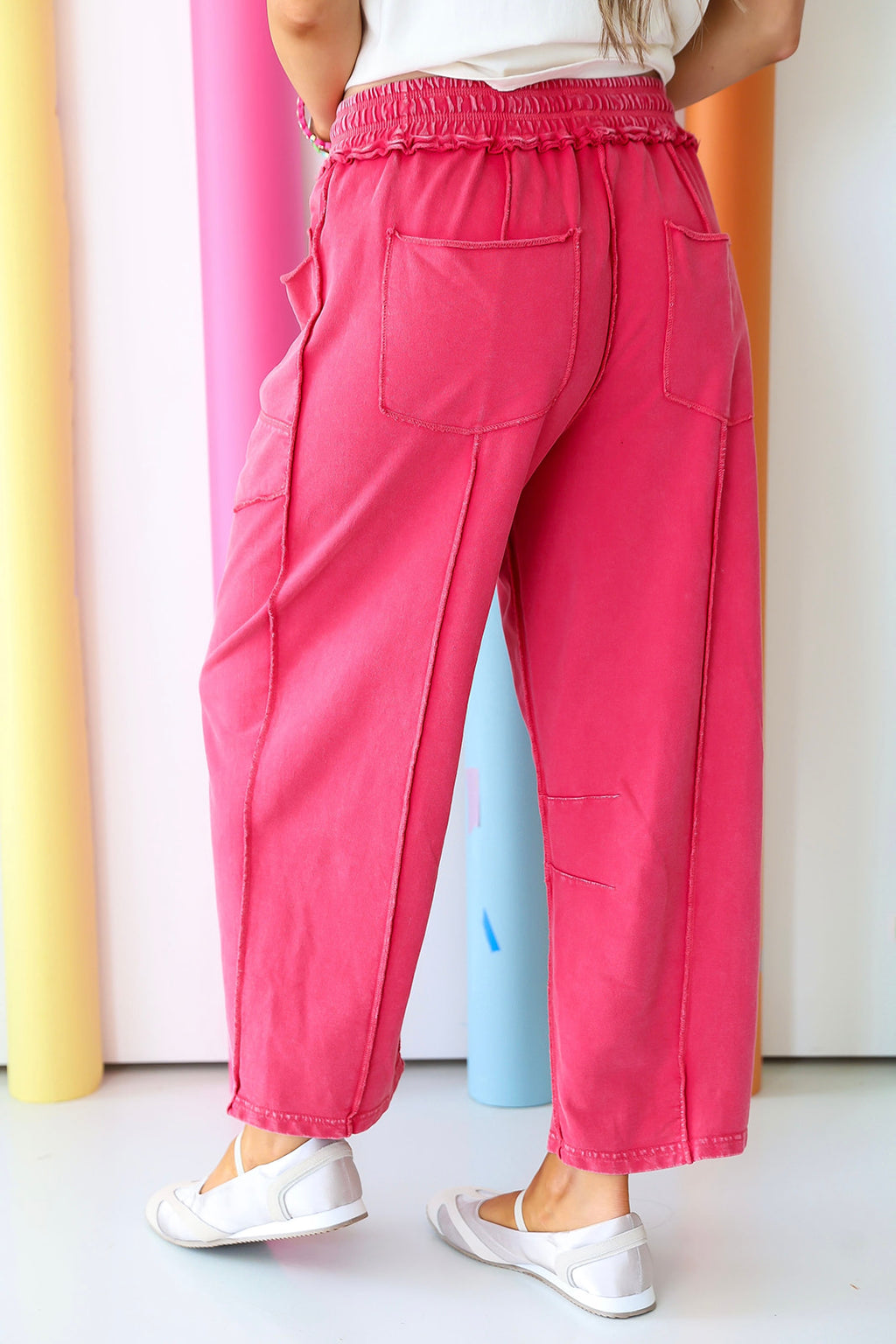 Bright Side Pants- Red