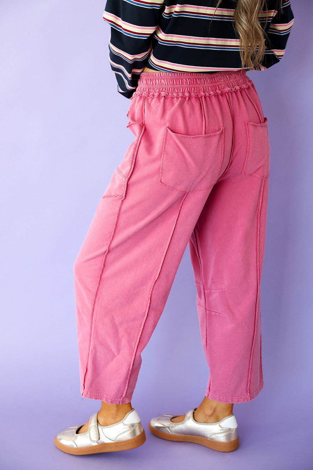 Bright Side Pants- Rose