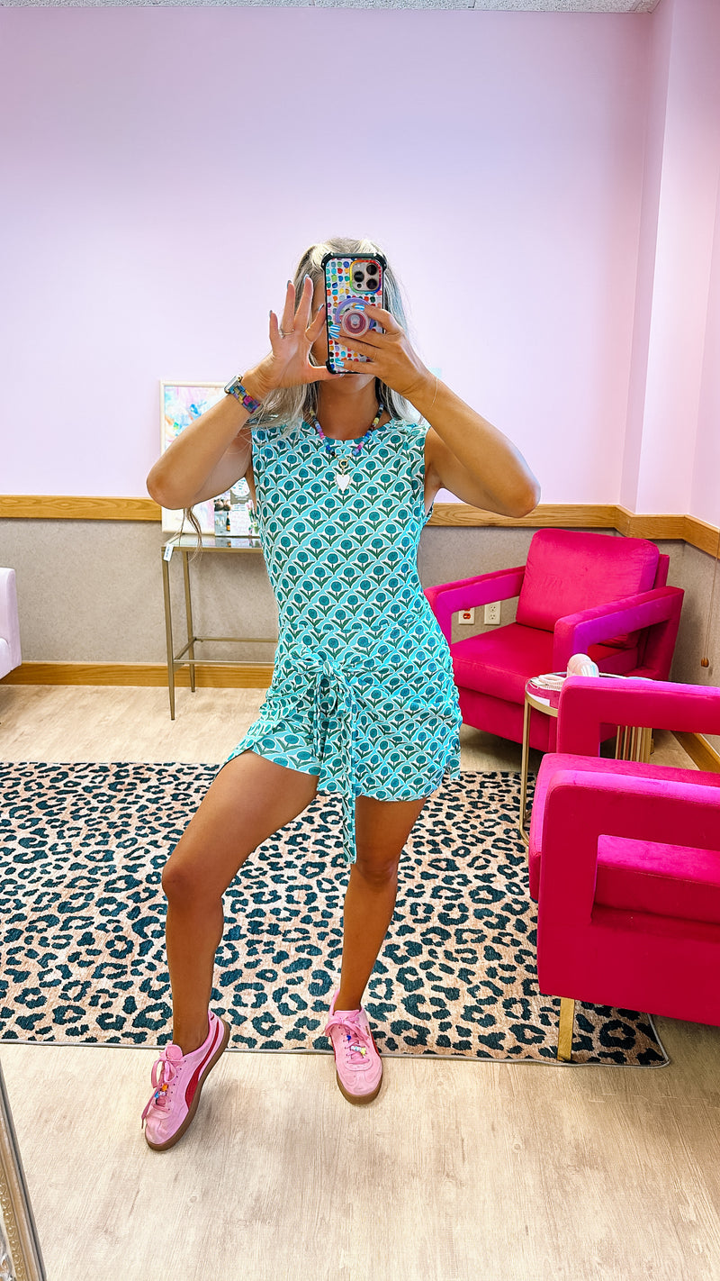 Pattern Play Tie Front Romper