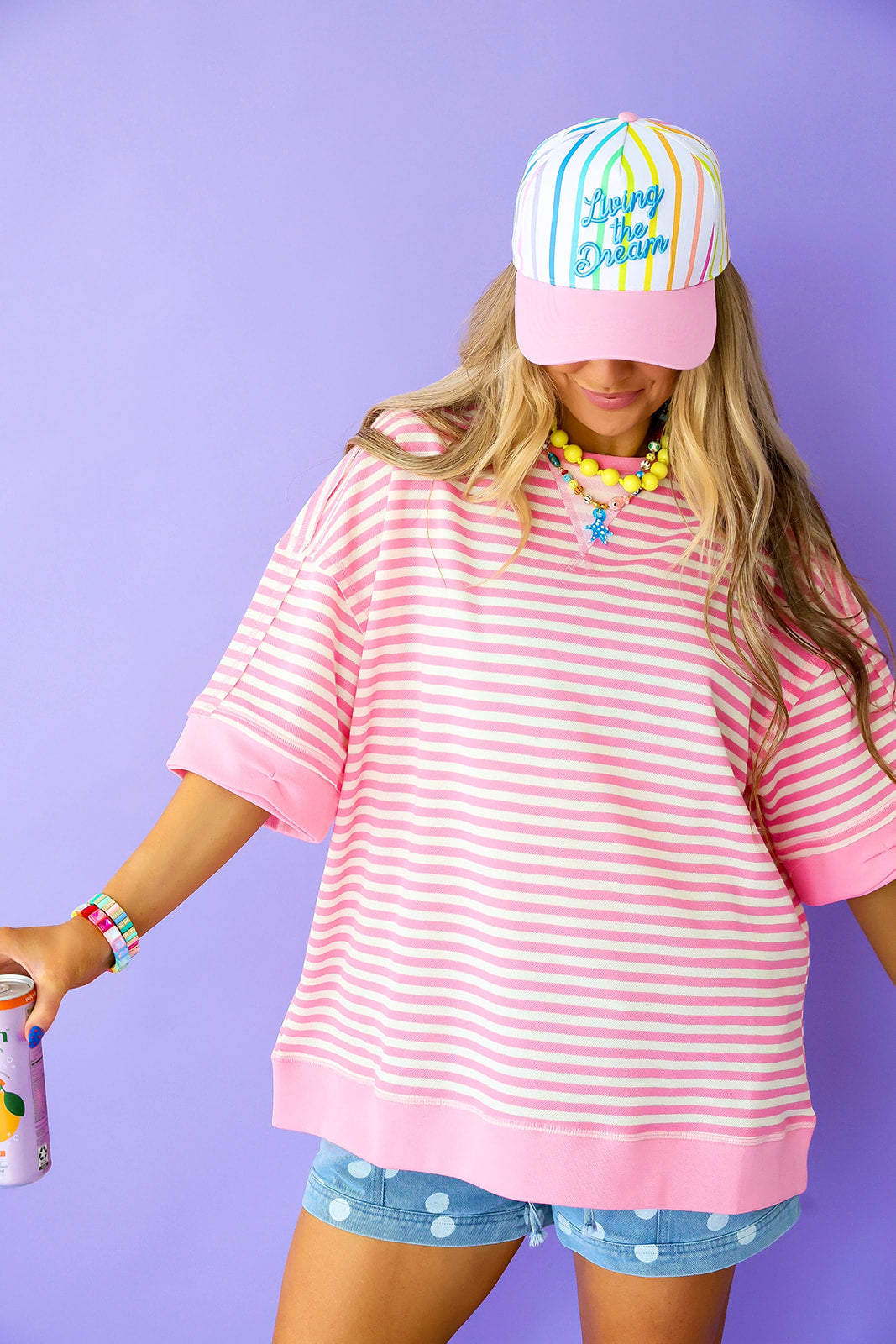 Candy Pink Stripe Top