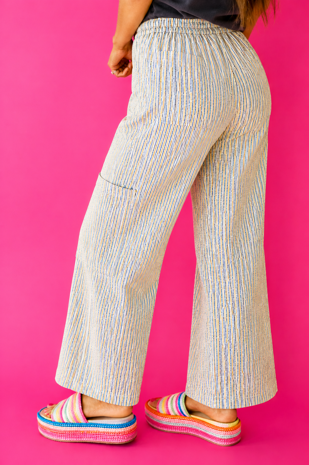 Daydream Pants- Blue/Yellow Stripe
