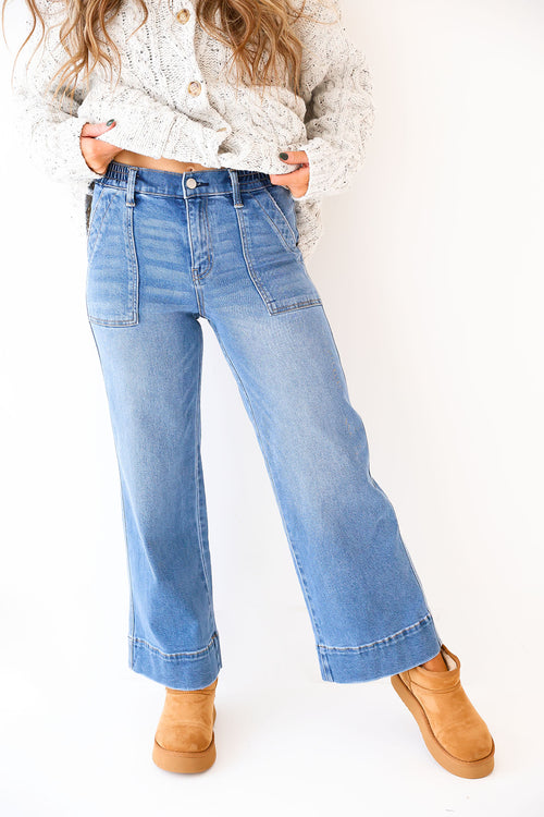 Cloudy Day Wide Leg Jeans