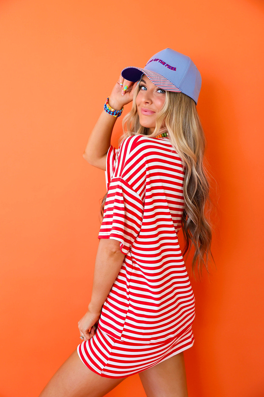 Coast Along Stripe Set - Red